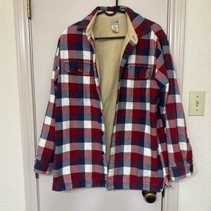 Vintage LL Bean Plaid Flannel Fleece Lined shirt